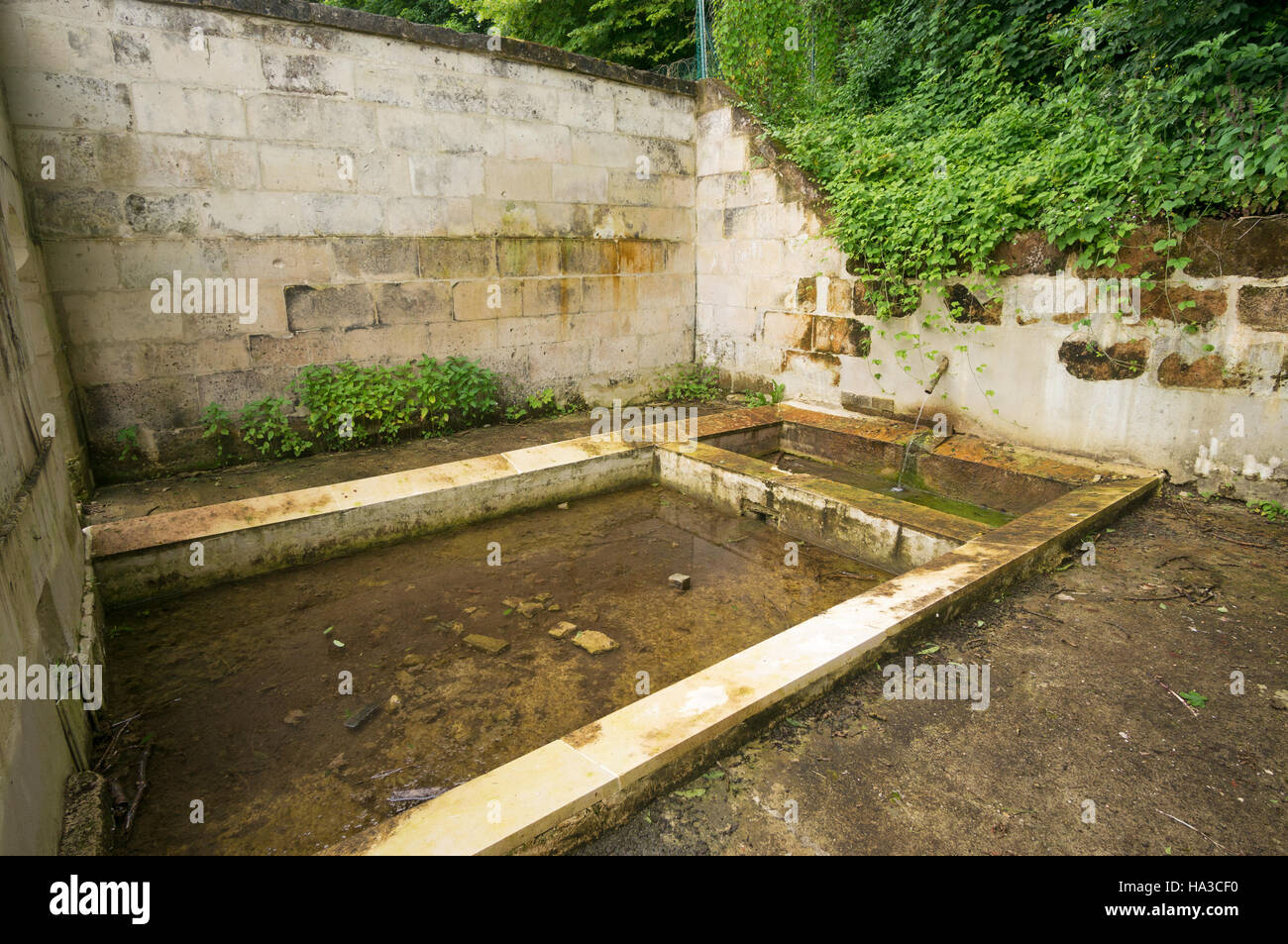 Lavoir de Cheneux ou lavoir, Ressons Le Long, Picardie, France, Europe Banque D'Images
