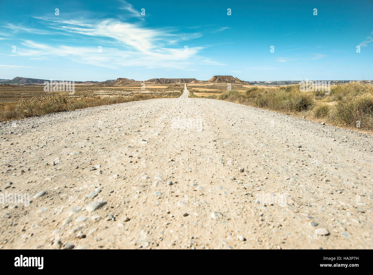 Wild West route de terre et de pierre montagne Banque D'Images