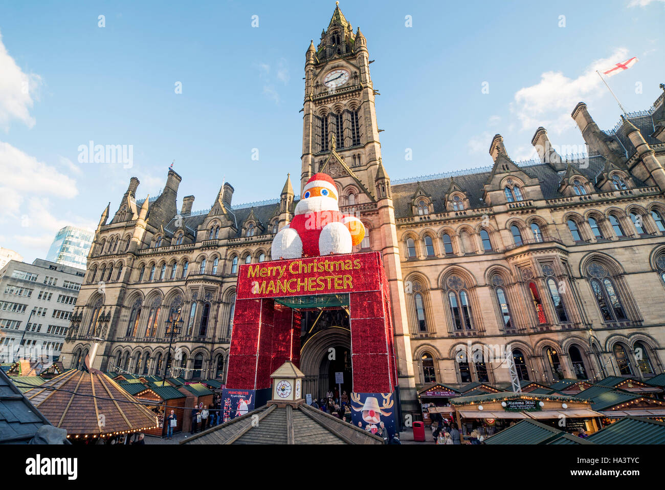 Les marchés de Noël de Manchester Banque D'Images