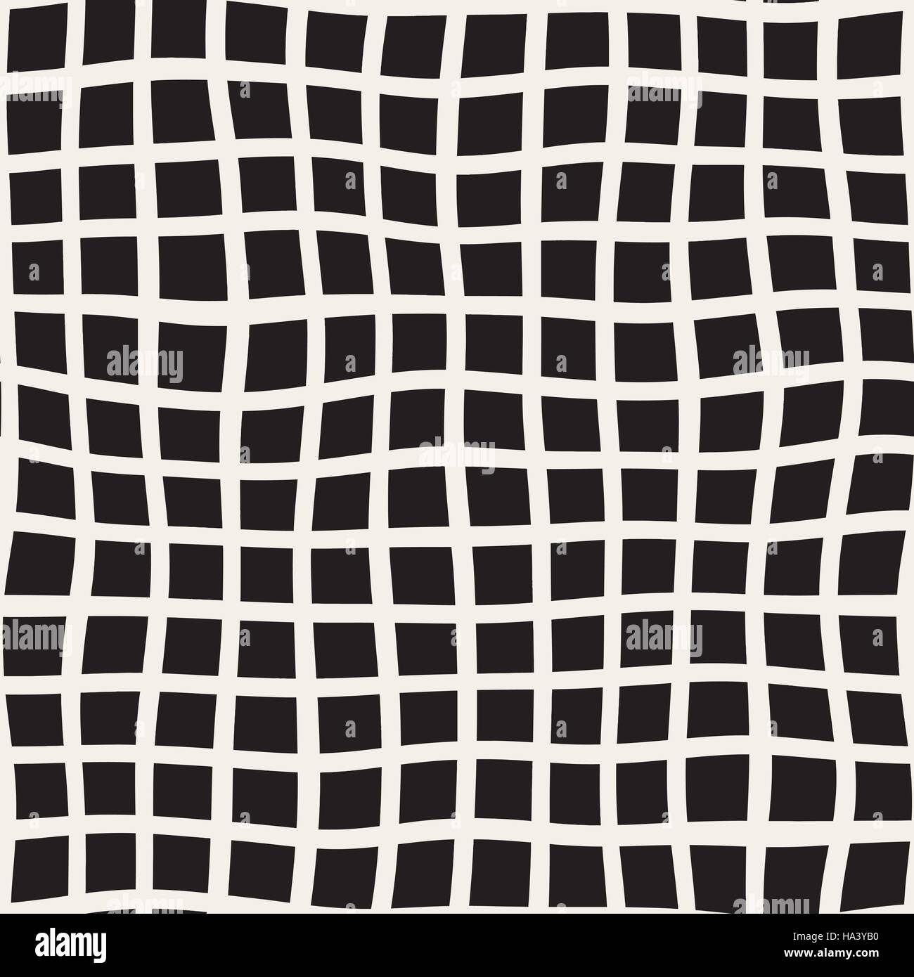 Seamless Vector noir et blanc motif de lignes carré déformé Illustration de Vecteur