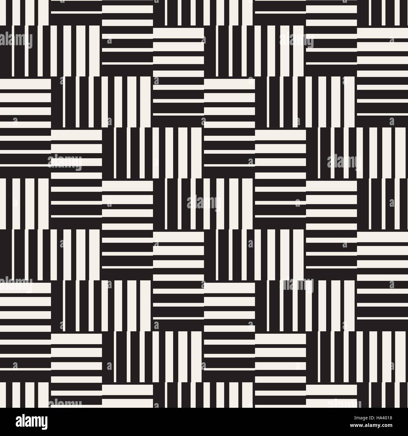 Seamless Vector Triangle noir et blanc Lignes de demi-ton motif géométrique grille Illustration de Vecteur