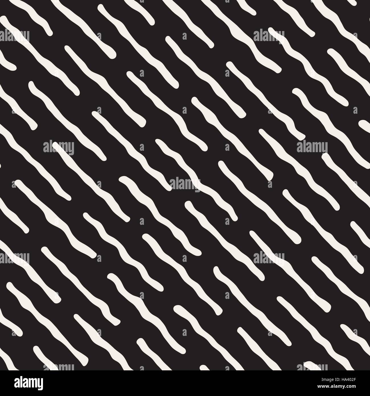 Seamless Vector noir et blanc motif de lignes de pêle-mêle Illustration de Vecteur