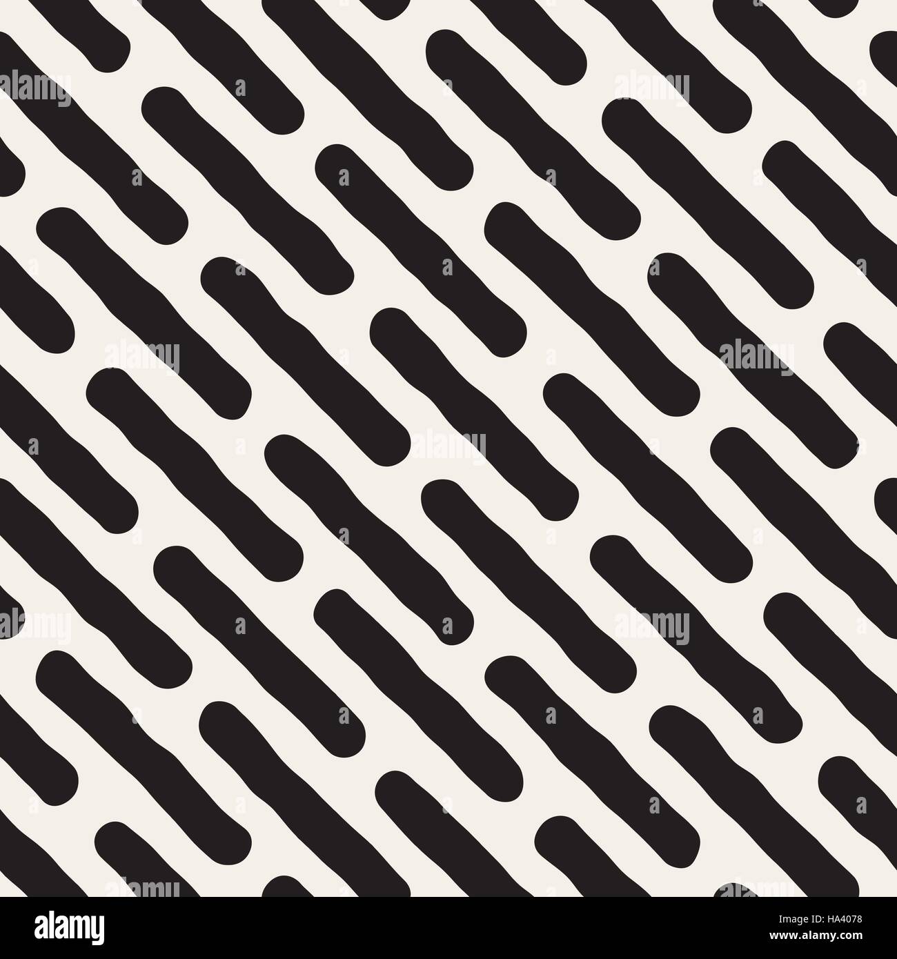 Seamless Vector noir et blanc motif de lignes de pêle-mêle Illustration de Vecteur