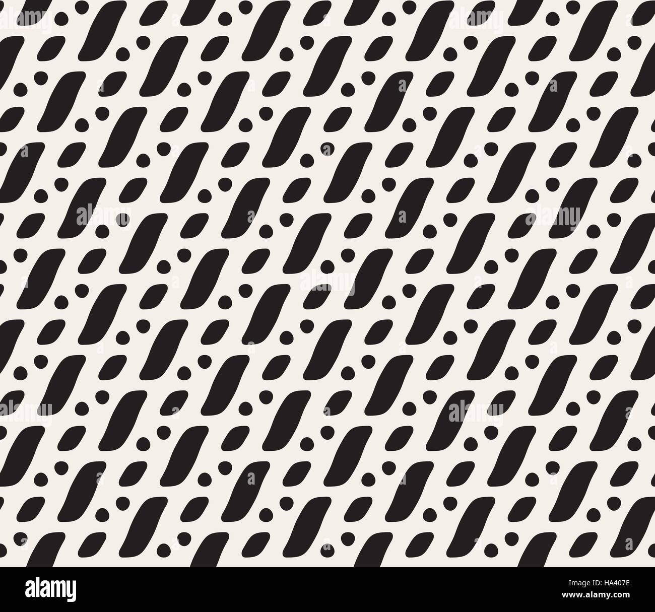 Seamless Vector noir et blanc Lignes rondes motif géométrique Illustration de Vecteur