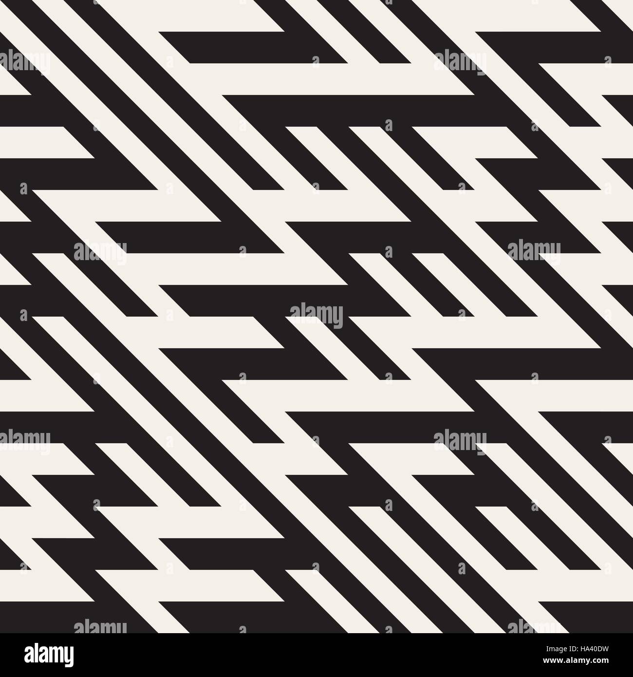 Seamless Vector noir et blanc motif de lignes diagonales Illustration de Vecteur