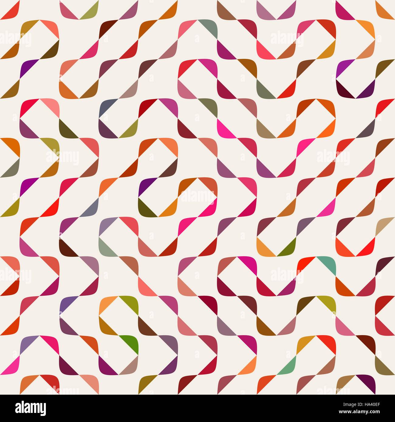 Seamless Vector Arcs Labyrinthe multicolore motif géométrique Illustration de Vecteur