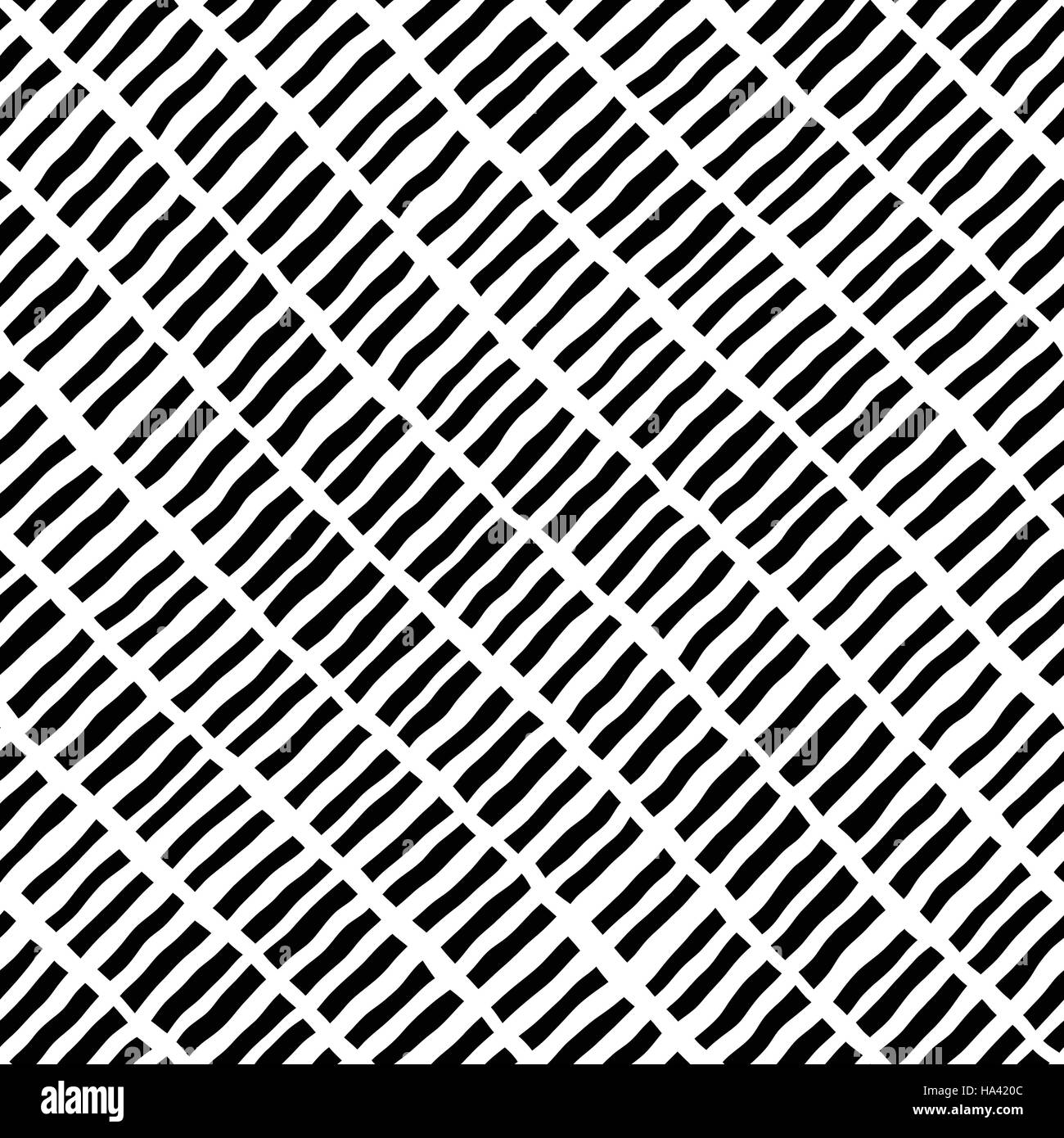 Seamless pattern dessiné à la main avec des lignes. Le noir et blanc texture background Illustration de Vecteur