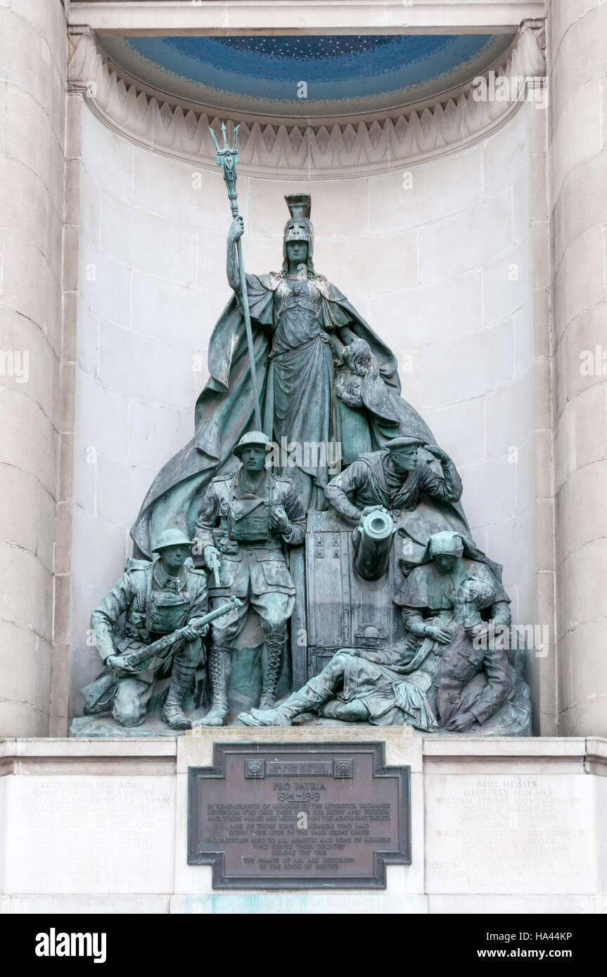 L'échange de Liverpool Presse War Memorial par Joseph Phillips. Banque D'Images