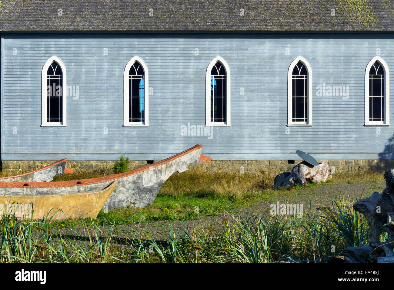 Détails de l'église Sainte Marie de McGowan, Washington Banque D'Images