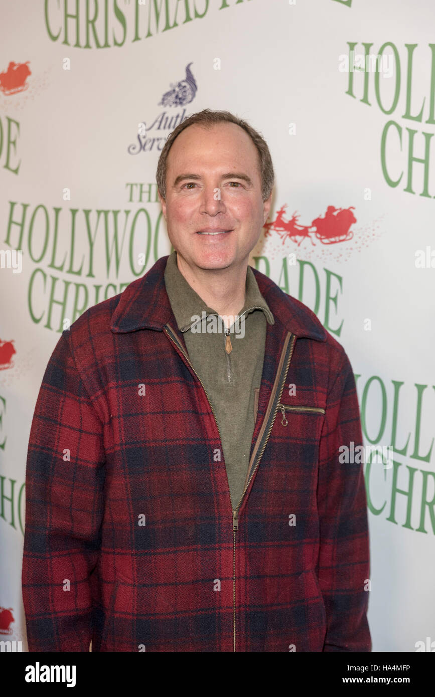 Hollywood, Etats-Unis. 27 Nov, 2016. Adam Schiff, membre du Congrès arrive au 85e Congrès annuel Hollywood Parade de Noël 27 Novembre, 2016 à Holllywood, en Californie. Crédit : l'accès Photo/Alamy Live News Banque D'Images