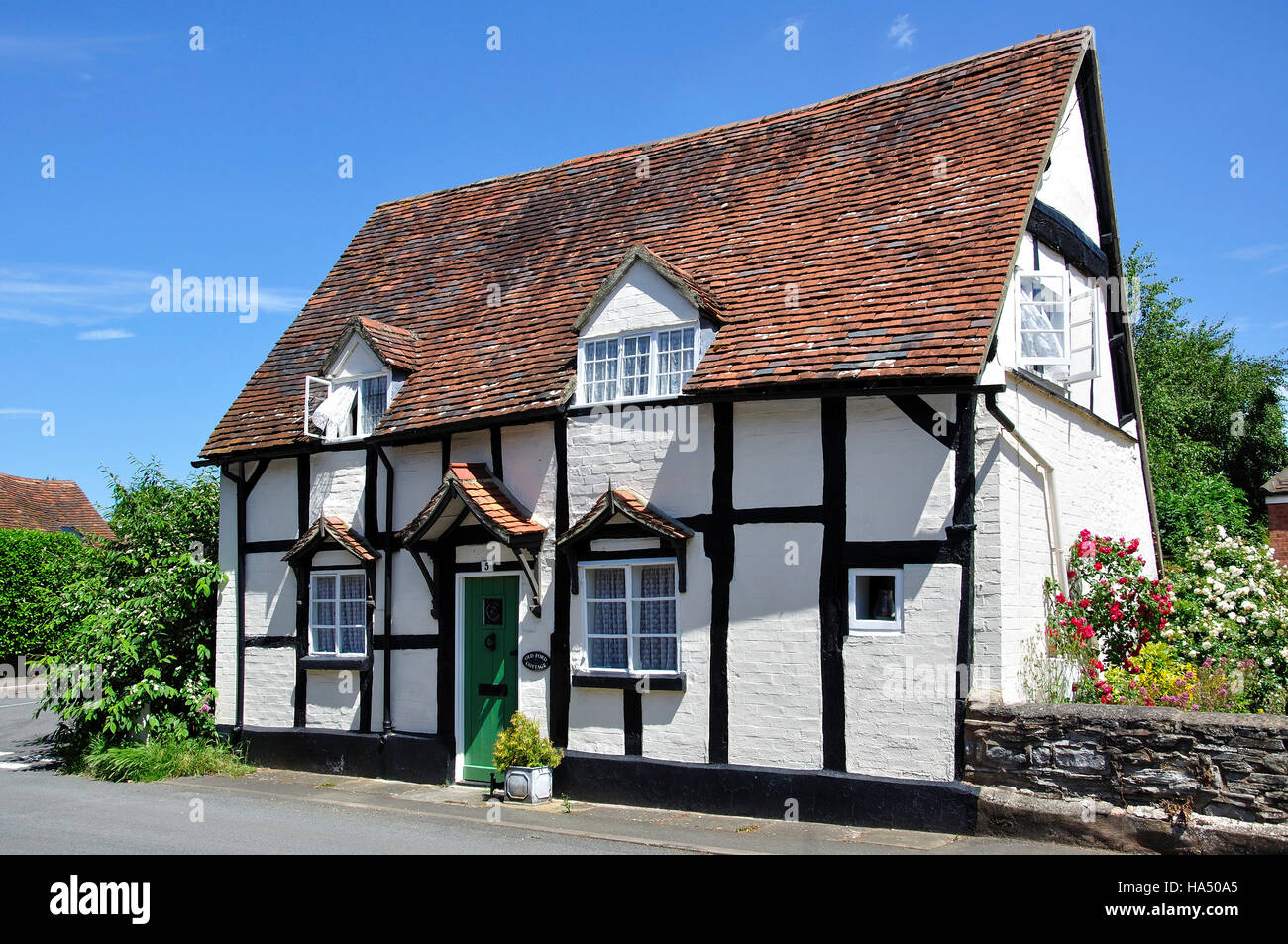 Période cottage, Bidford-on-Avon, dans le Warwickshire, Angleterre, Royaume-Uni Banque D'Images