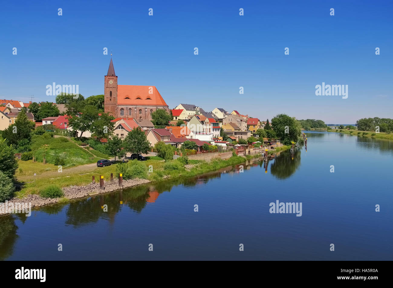 Dans Nikolaikirche Fürstenberg, Eisenhüttenstadt dans le Brandebourg - Nikolai Eglise en Eisenhuettenstadt, Brandenburg, Germany, Europe Banque D'Images