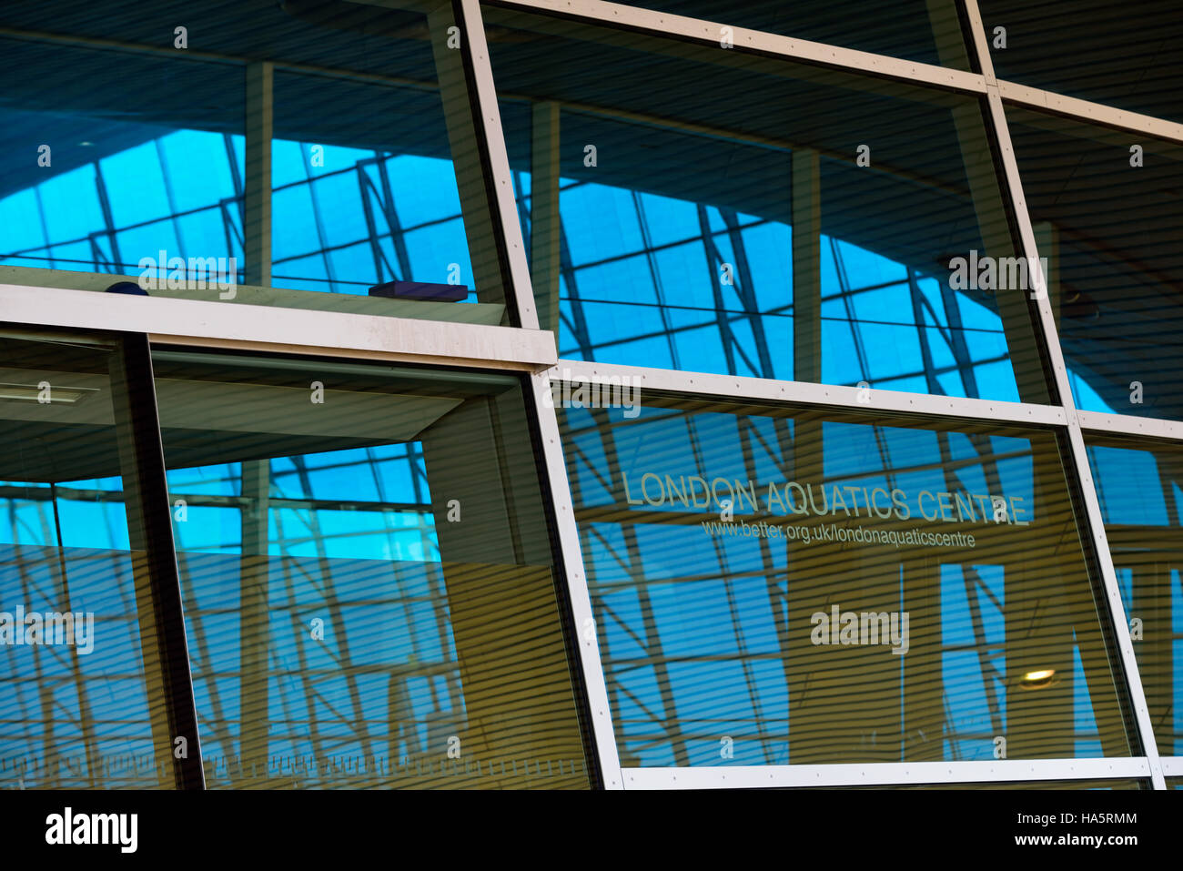 Centre aquatique de Londres, Queen Elizabeth Olympic Park, Stratford, London E20, Royaume-Uni Banque D'Images