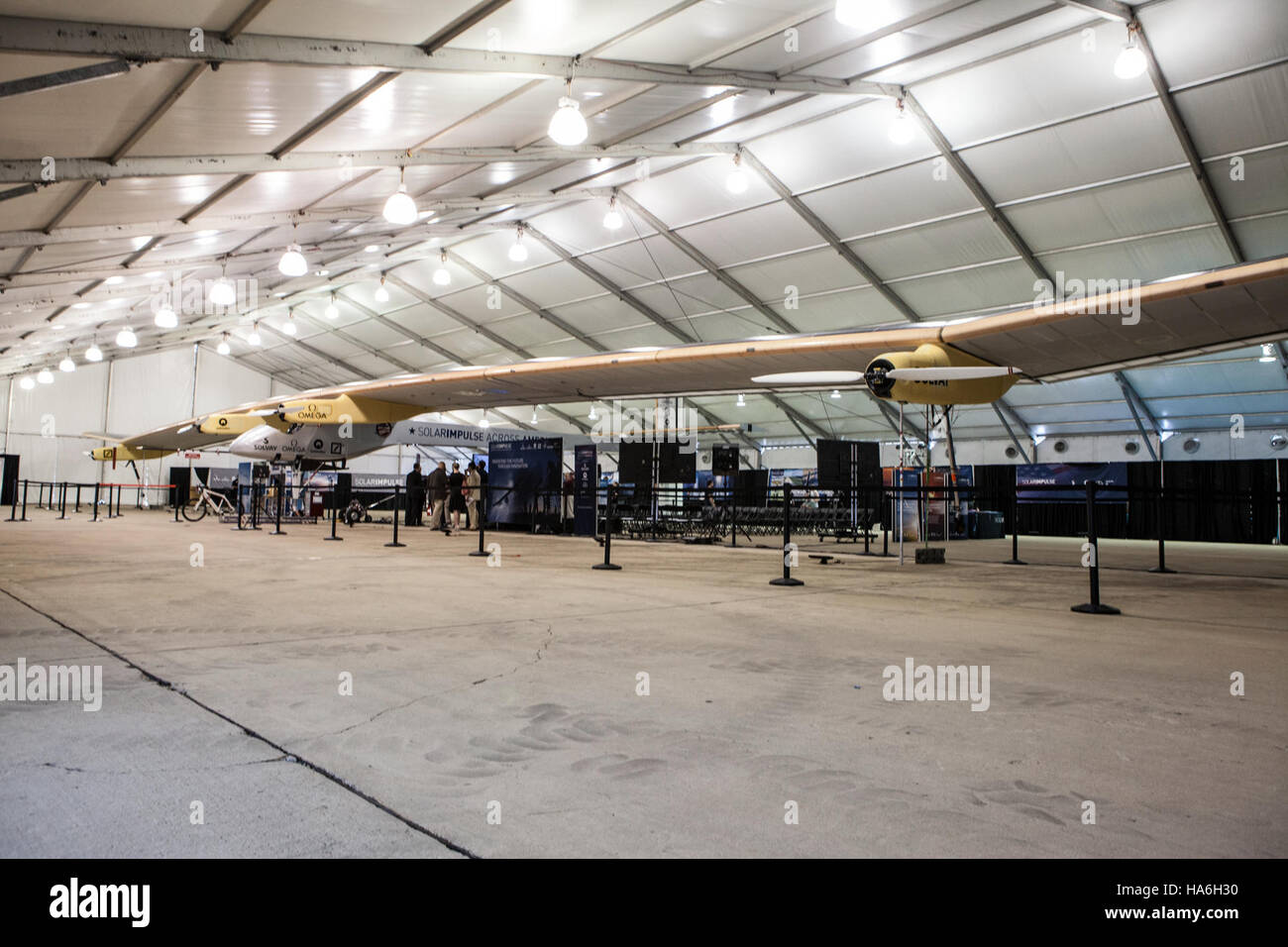 Departmentofenergy 9066675283 Solar Impulse avion atterrit à Washington. Banque D'Images