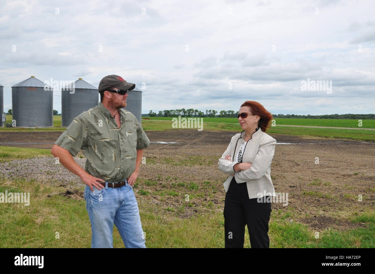 Cette image montre un champ ouvert capturé par Tom Grzadzieleski et Linda Werven, mettant en valeur la beauté naturelle des paysages ruraux dans la zone de recherche du département de l'Agriculture des États-Unis. Banque D'Images