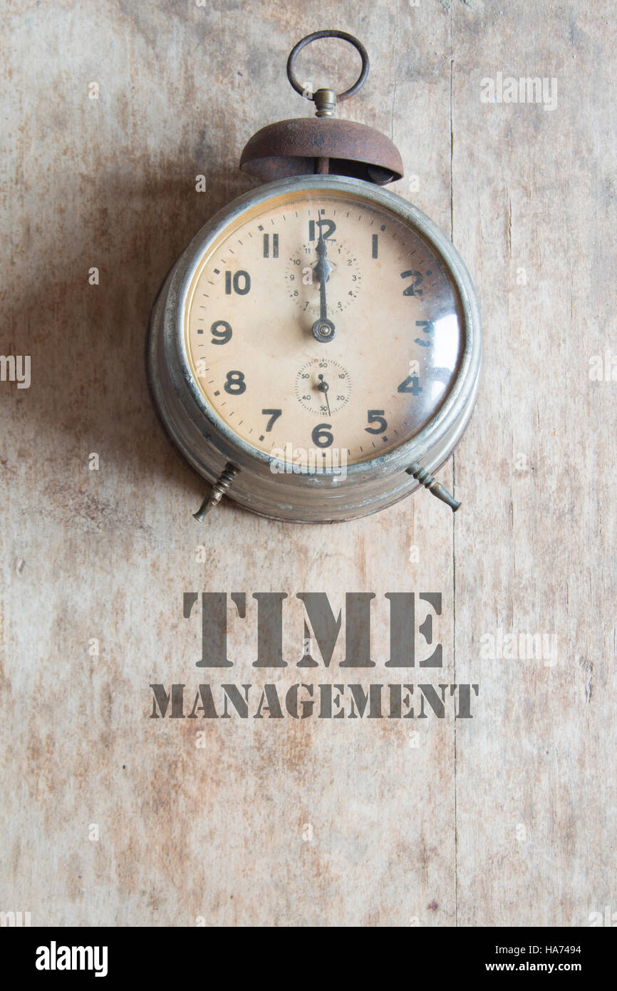 Concept de gestion du temps, high key Banque D'Images