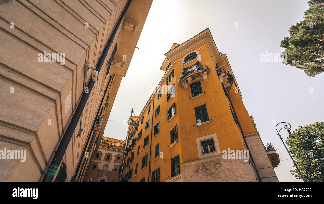 Bâtiment typique à Rome Banque D'Images
