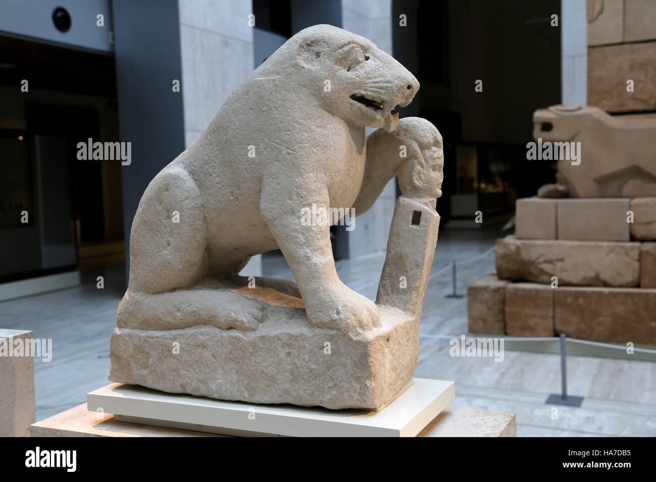 L'ours de Porcuna. La pierre calcaire. La fin de la culture ibérique. 1er siècle av-1e siècle AD. Porcuna, Jaen, Espagne. Détail. Musée Archéologique National, Madrid Banque D'Images