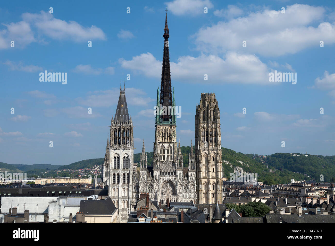 Rouen (nord de la France) : Notre-Dame de la cathédrale de Rouen Banque D'Images