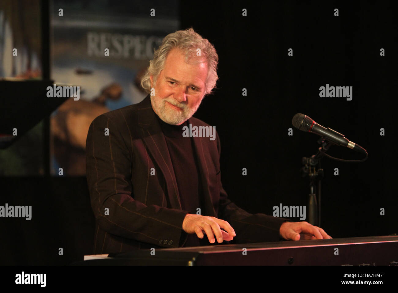 Chuck Leavell, écologiste et musicien de renom, discute de son travail dans le domaine de la durabilité et de la conservation, soulignant l'intersection de la musique, de la défense de l'environnement et de l'action climatique. Banque D'Images