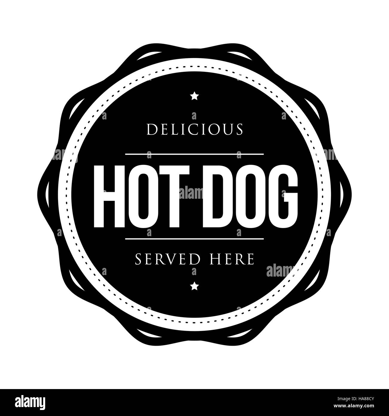 Hot Dog vintage vector Illustration de Vecteur