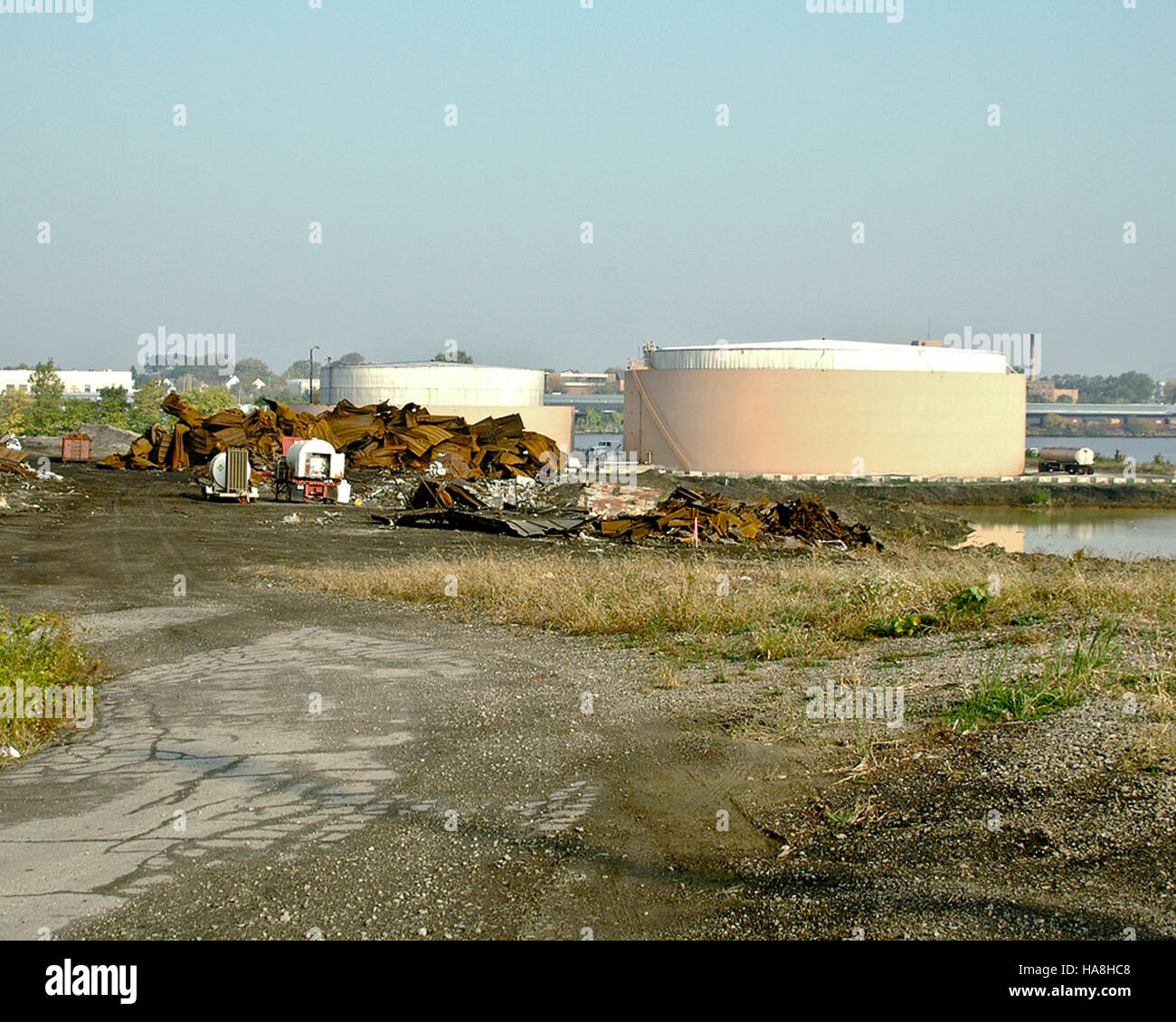 Cette image illustre la zone avant la construction de la marina Skyway, illustrant le paysage naturel géré par le département des ressources naturelles de l'Ohio. Le site souligne l’équilibre entre le développement et la conservation dans les aires protégées. Banque D'Images