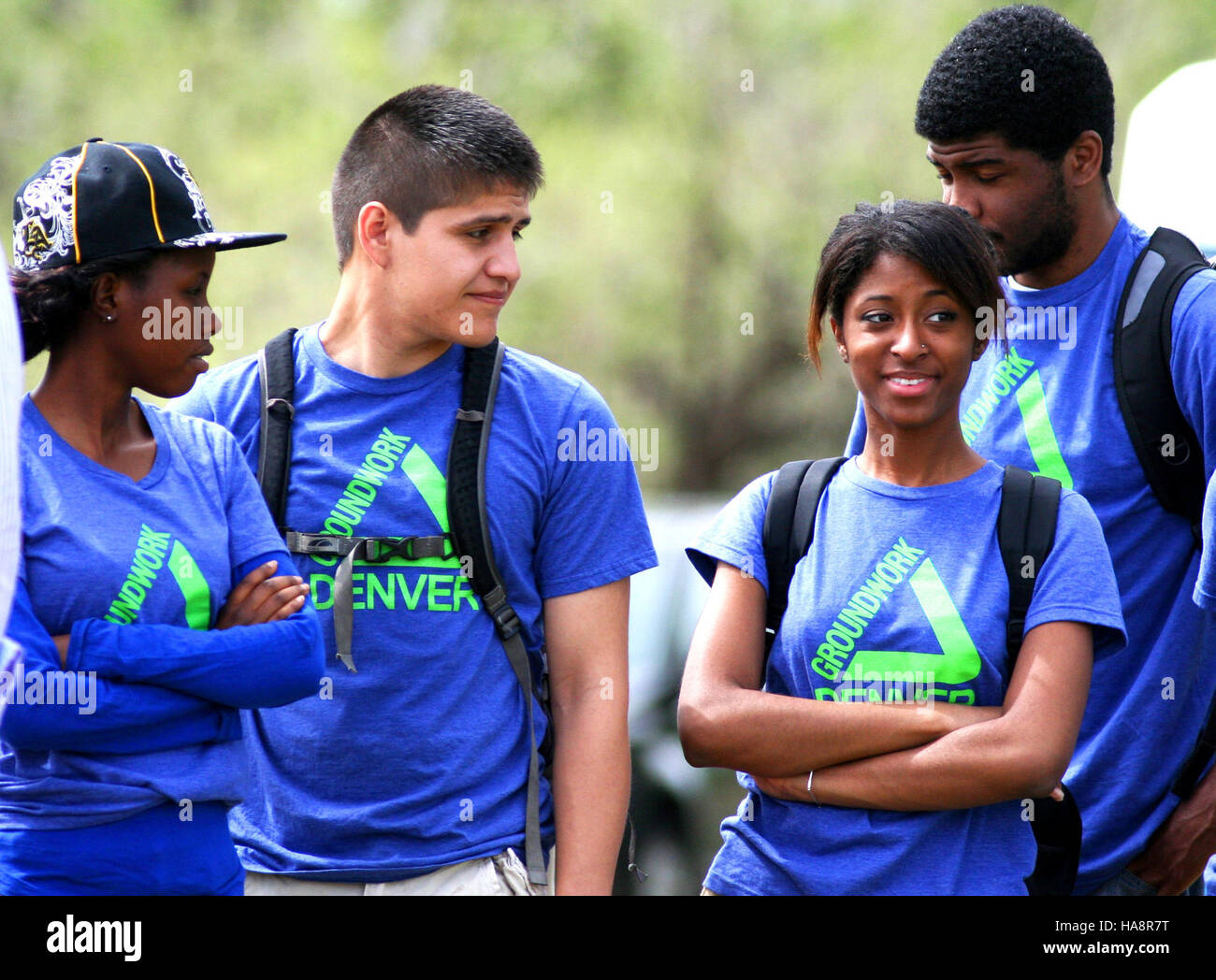 Groundwork Denver est une organisation à but non lucratif axée sur la création d’espaces verts durables et l’amélioration des environnements urbains. Leurs efforts soutiennent l’engagement communautaire, l’éducation environnementale et la restauration écologique dans la région de Denver. Banque D'Images