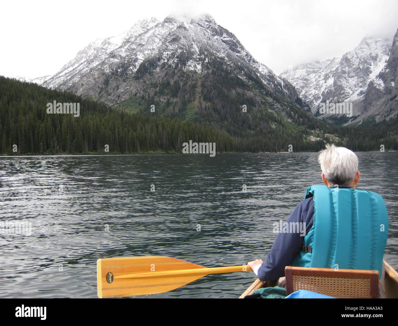 Usinterior 9127683751 par Leigh dans le lac de canotage du Parc National de Grand Teton Banque D'Images