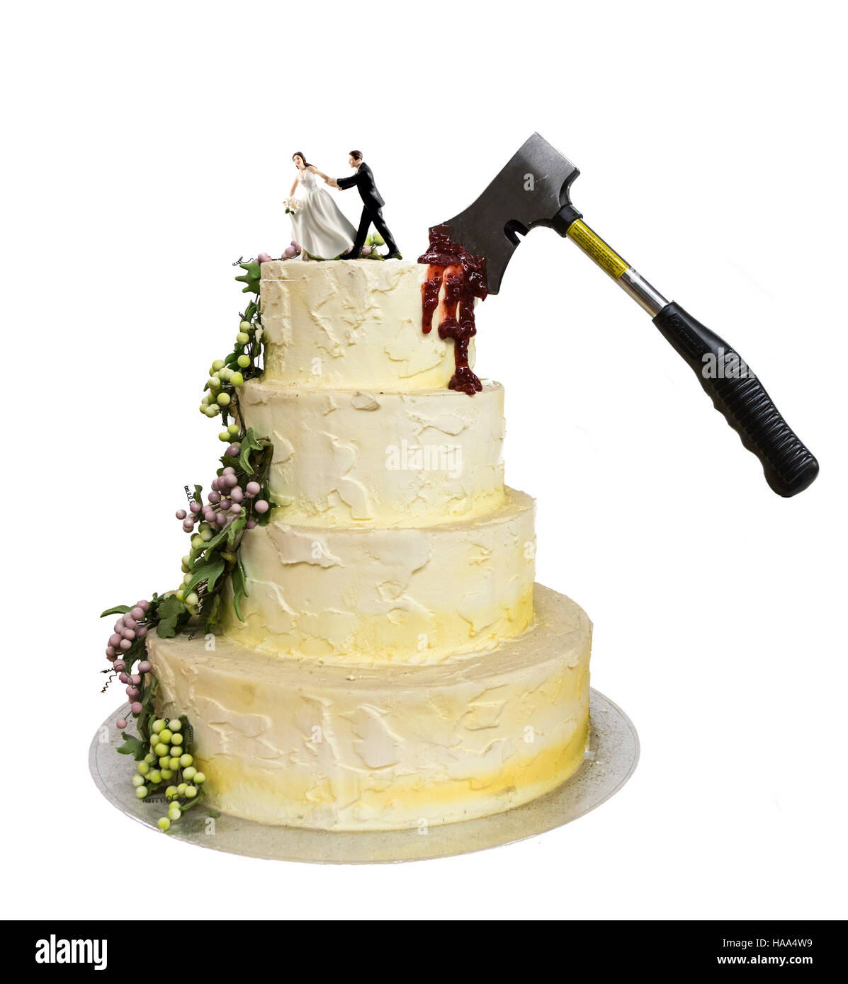 Gâteau de mariage axd Banque D'Images