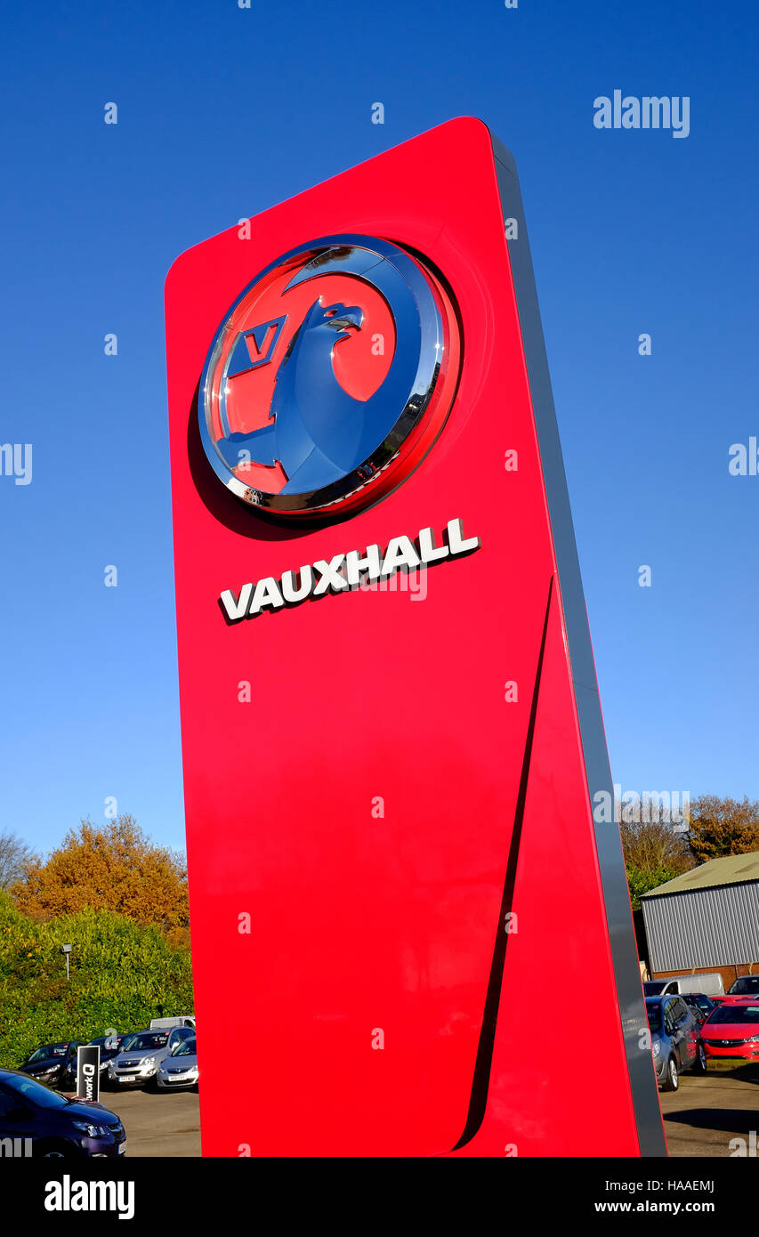 Concessionnaire vauxhall sign Banque D'Images