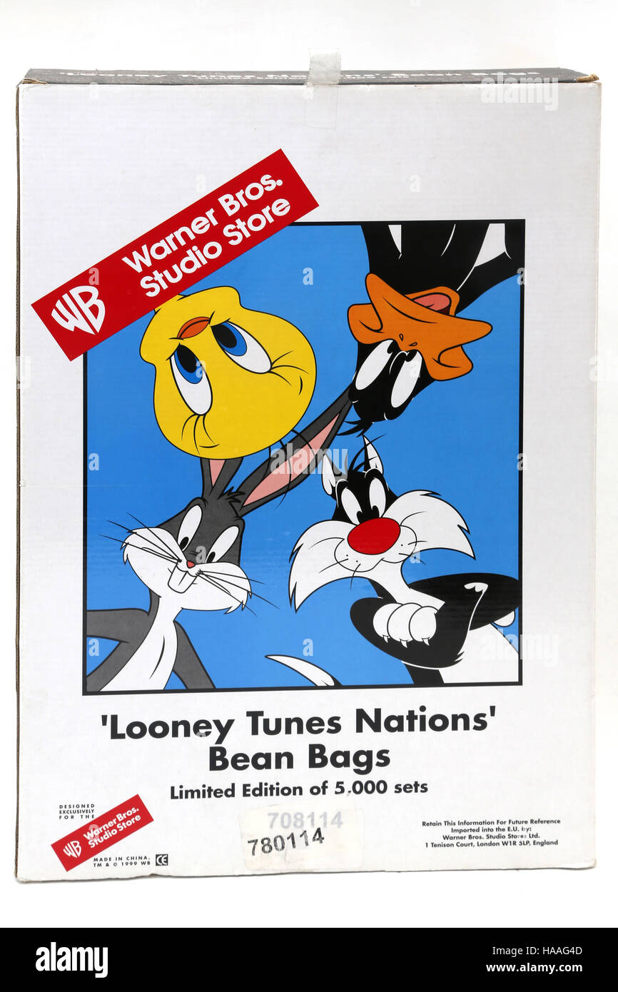 Looney Tunes Limitied Edition Collection sacs de fèves à la case Banque D'Images