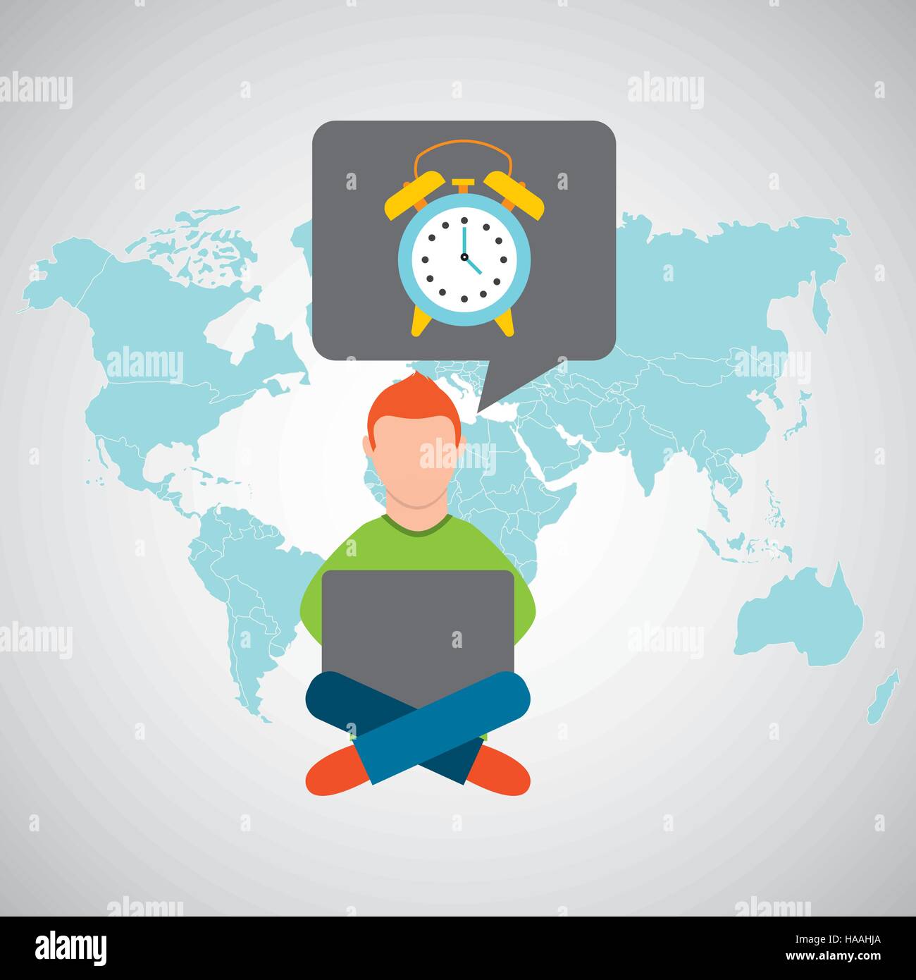 Formation en ligne-étudiant alarme horloge vector illustration eps 10 Illustration de Vecteur