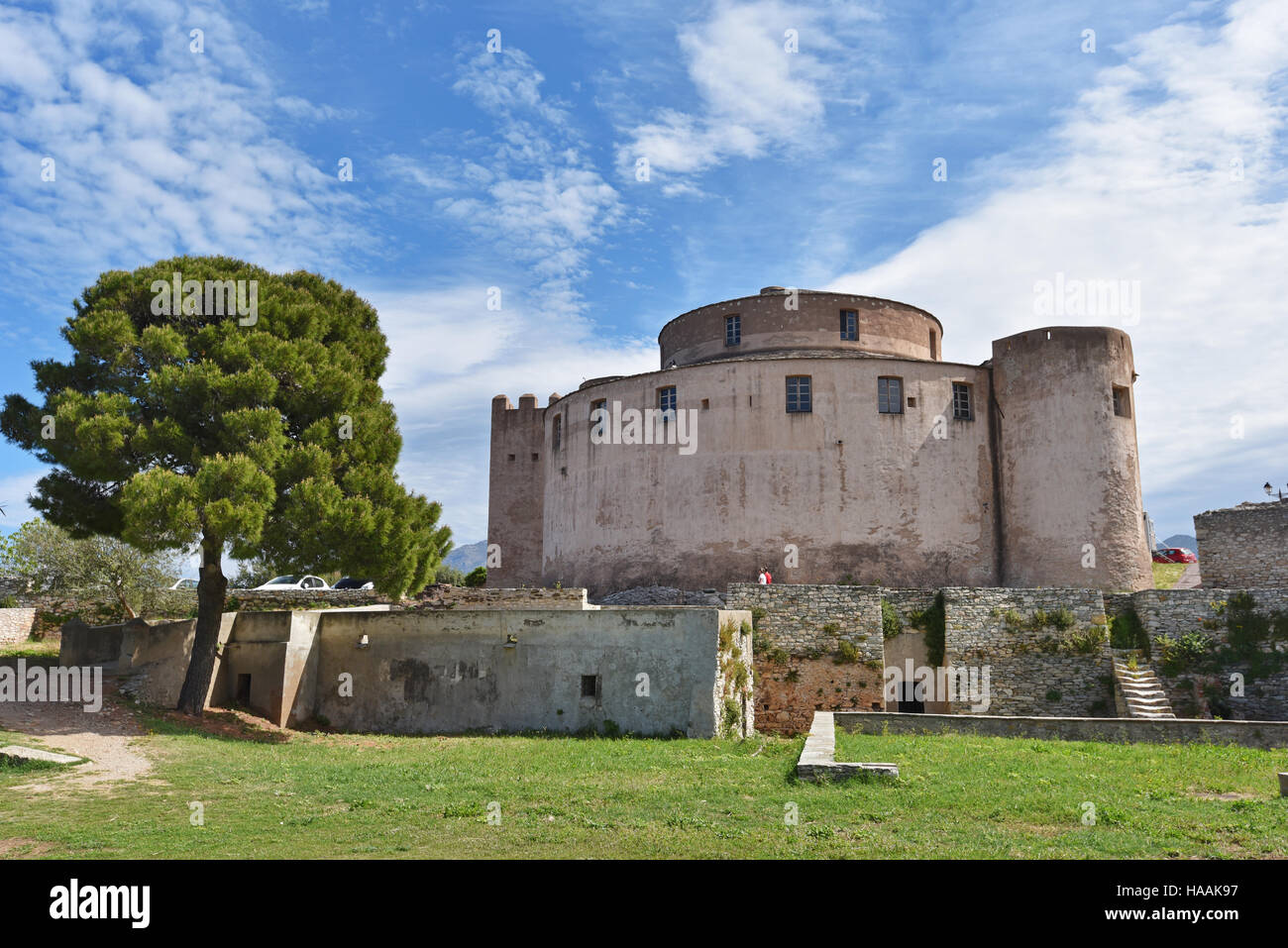 Ancienne citadelle dans les villes de Corse Saint-Florent Banque D'Images