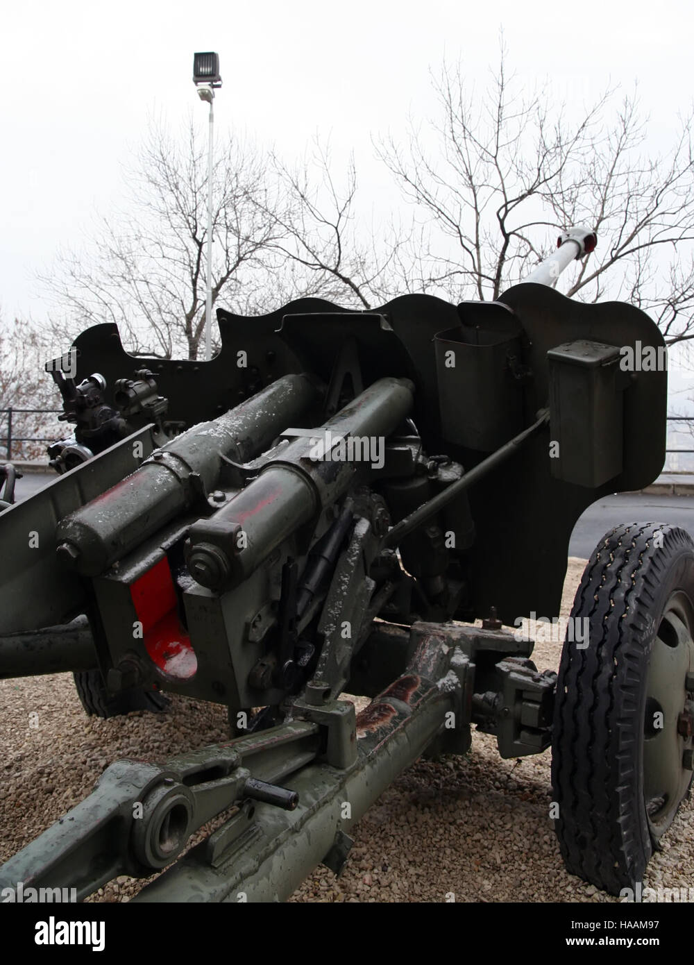 Seconde Guerre mondiale l'artillerie. Ancienne arme militaire obsolète. Canons obsolètes. Banque D'Images