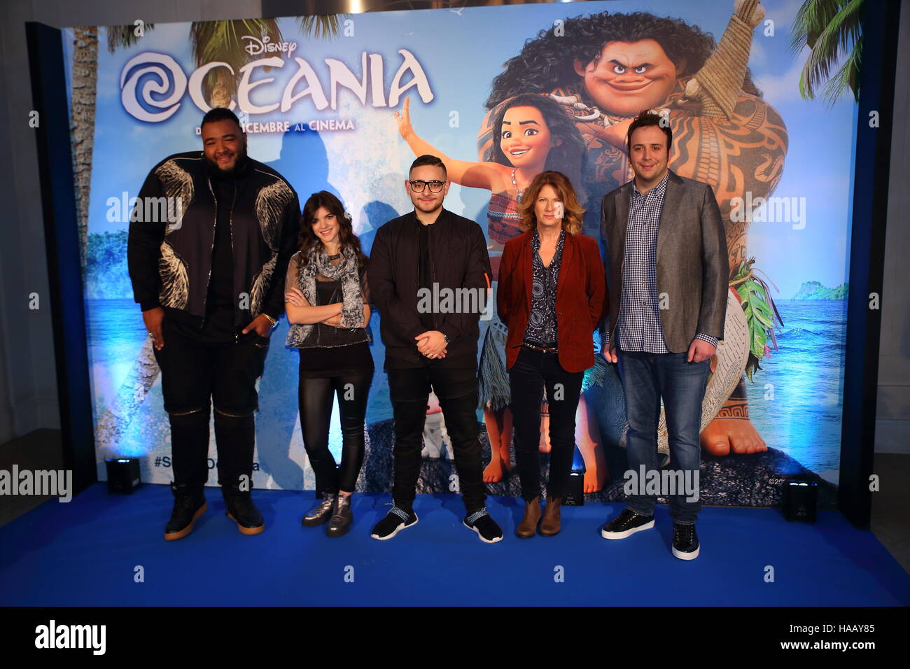 Rome, Italie. 28 Nov, 2016. Au cours d'une séance de distribution italienne 'Europe', nouveau film produit par Walt Disney Animation Studios Crédit : Matteo Nardone/Pacific Press/Alamy Live News Banque D'Images