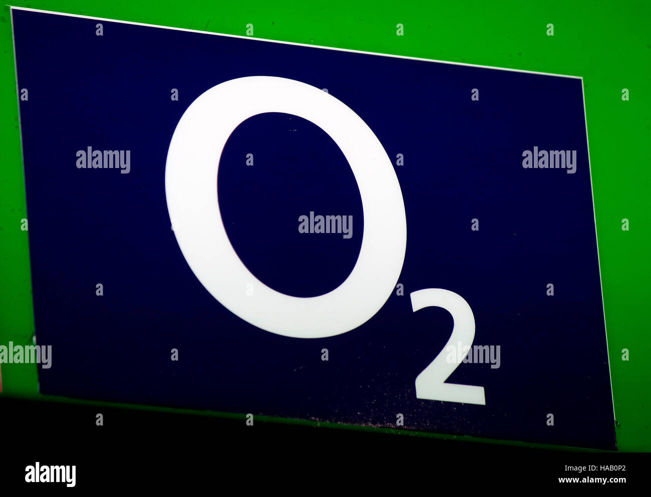 Logo das der Marke 'O2', Berlin. Banque D'Images