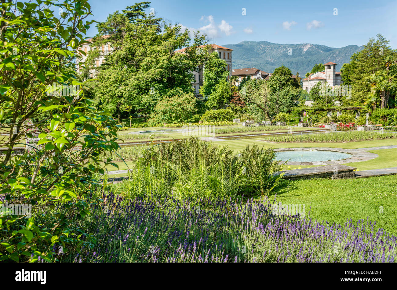 Jardin de la Villa Taranto au Lago Maggiore, Pallanza, Piemont, Italie Banque D'Images