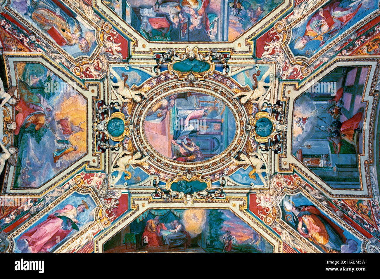Plafond de l'église de Sant Agostino, Rome Banque D'Images