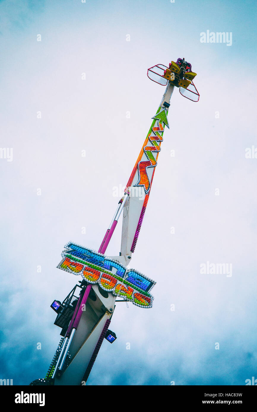 Buzz vitesse fairground attraction UK Banque D'Images