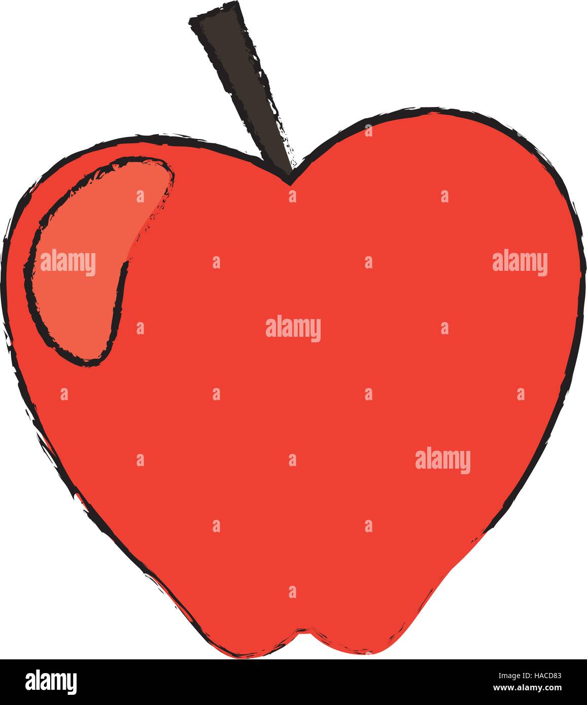 Gout Pomme Rouge Dessin Nature Fruits Image Vectorielle Stock Alamy