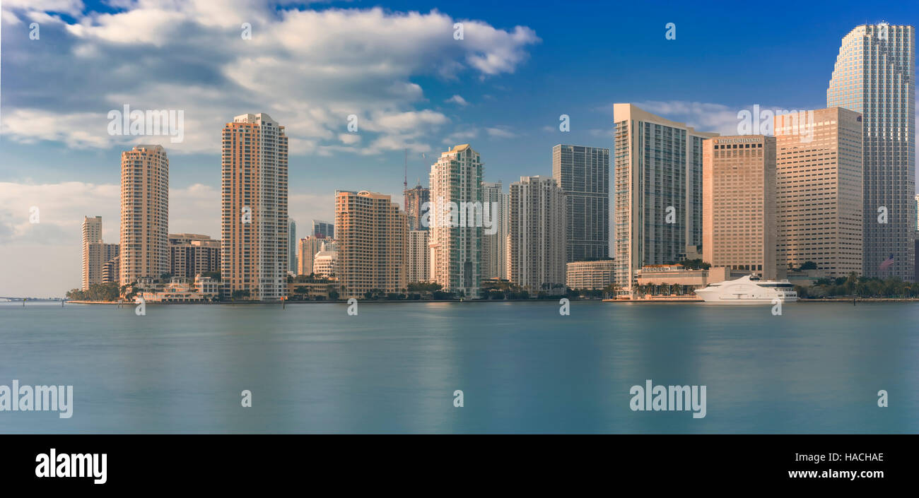 Skyline de Miami. Banque D'Images