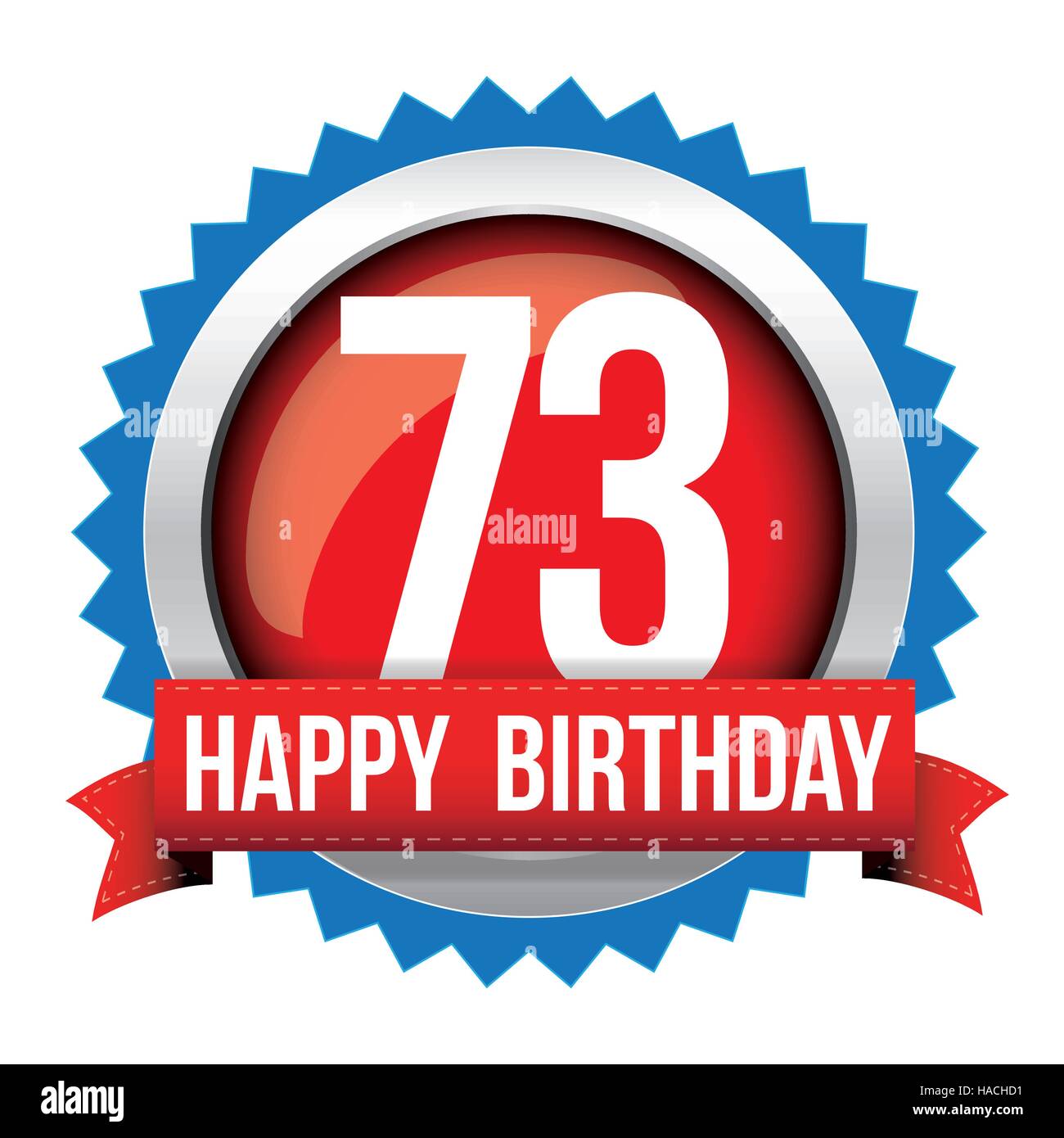 Joyeux Anniversaire 73 Ans 73 Fun Anniversaire Carte Postale Avec Des Etiquettes De Texte Nombre Et Geometrie Coloree Image Vectorielle Stock Alamy