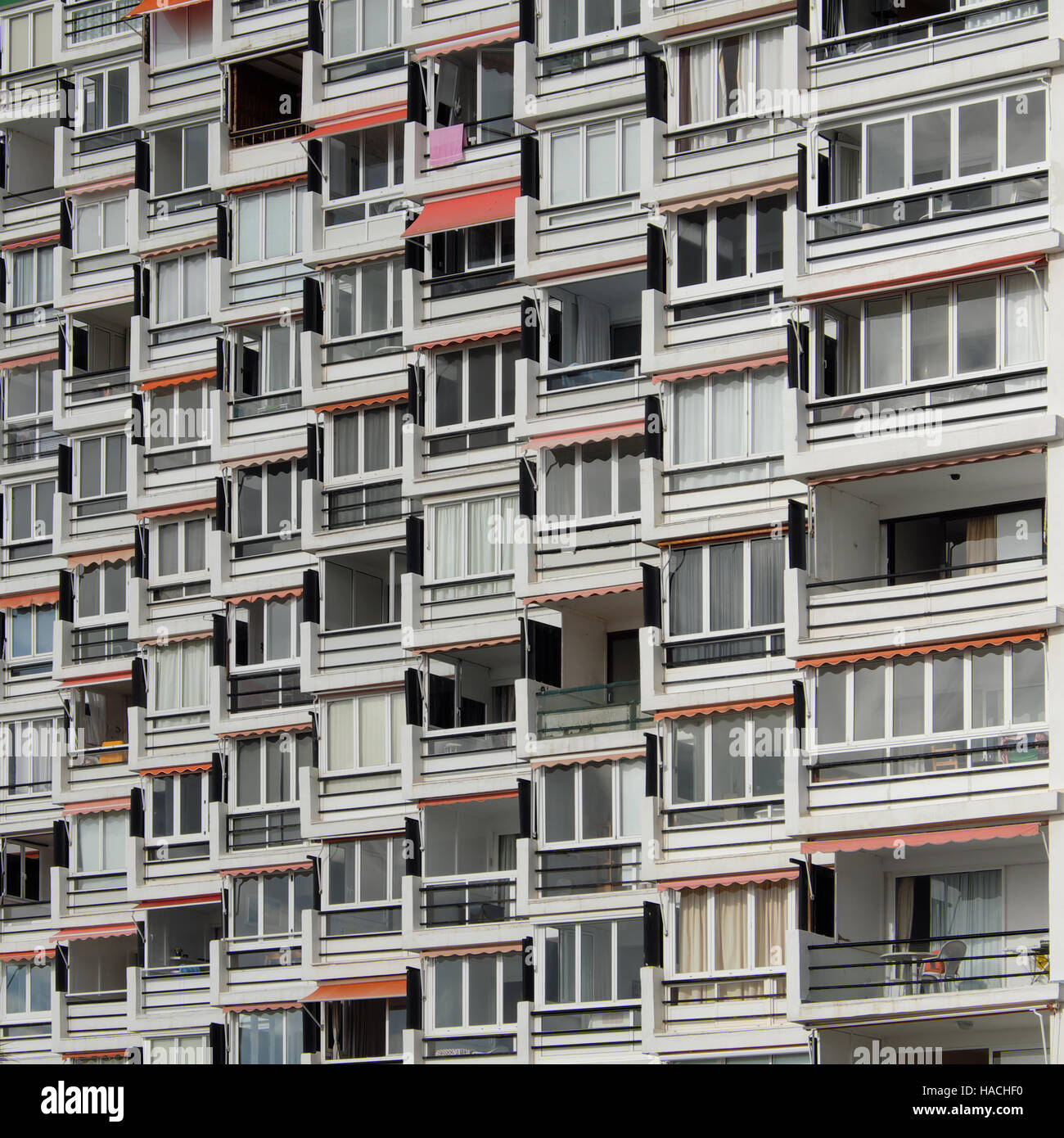 Immeuble résidentiel - façade extérieur de l'immeuble, Banque D'Images