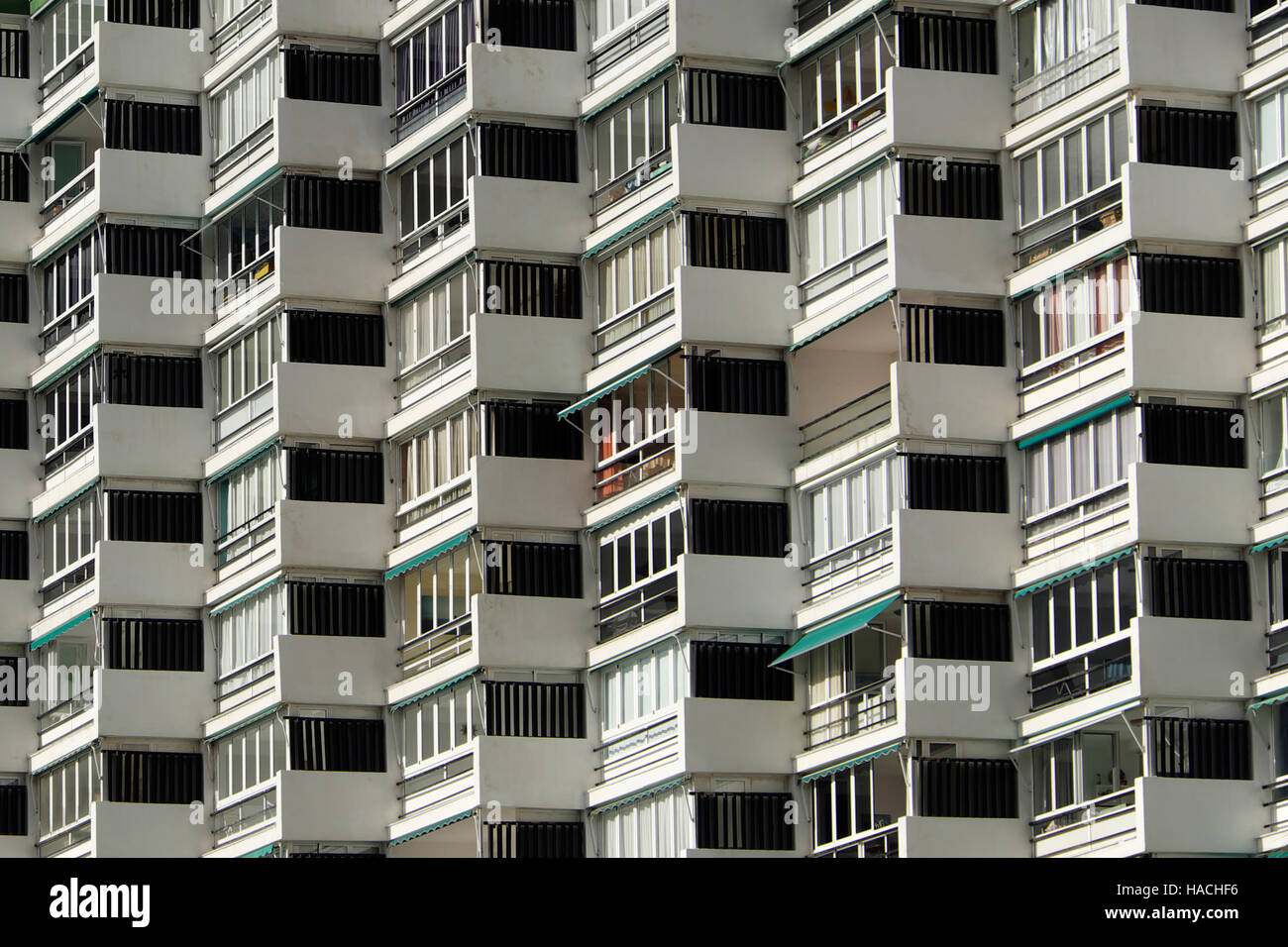 Immeuble résidentiel - façade extérieur de l'immeuble, Banque D'Images