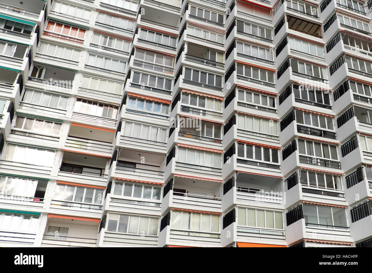 Immeuble résidentiel - façade extérieur de l'immeuble, Banque D'Images