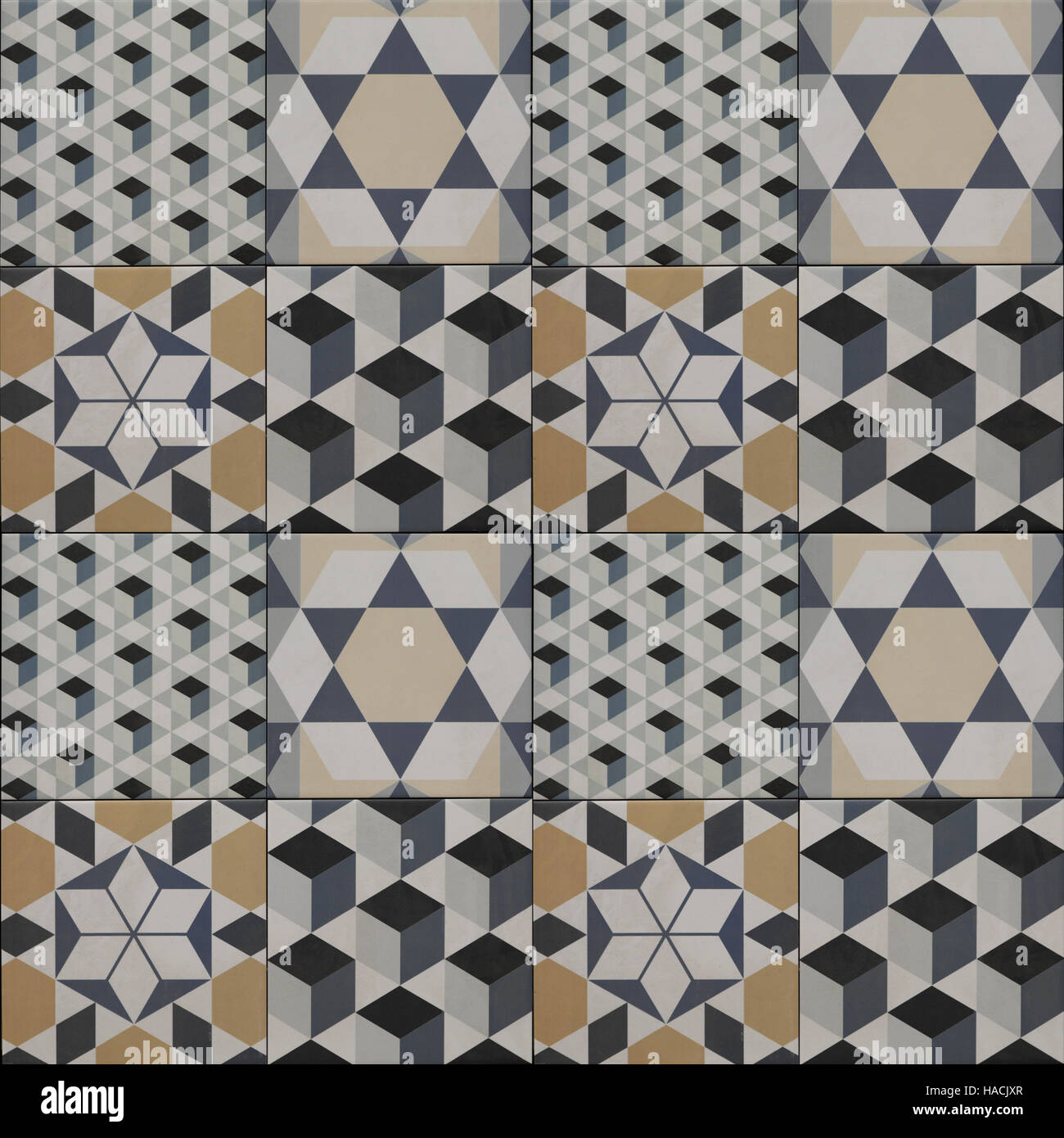 - Modèle de tuile de décoration design patchwork géométrique Banque D'Images