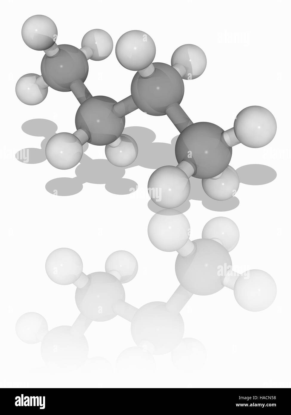 Butane molecular Banque d'images noir et blanc - Alamy