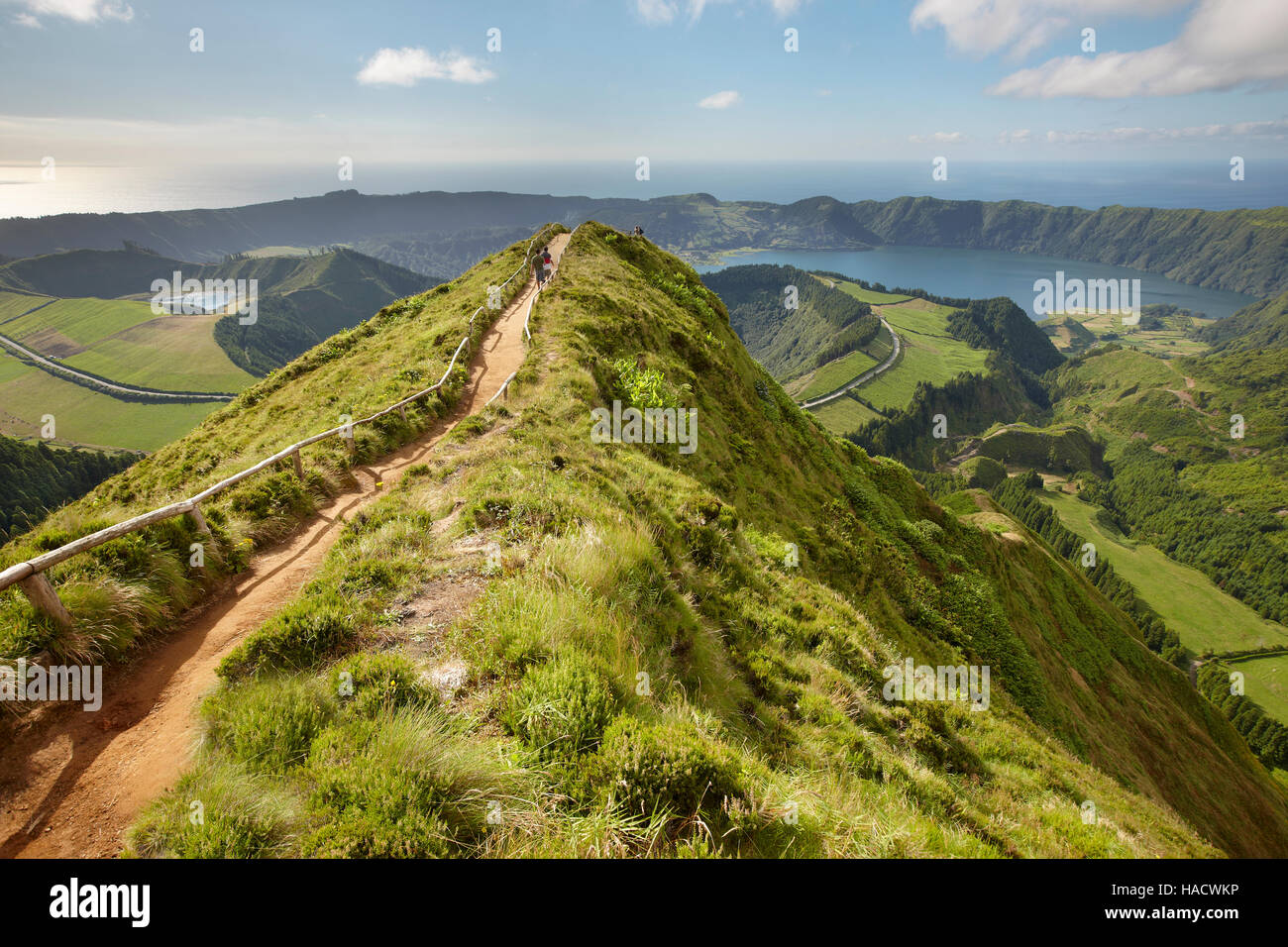 Vue du paysage de lacs dans l'île de São Miguel. Açores. Le Portugal. Rei Banque D'Images