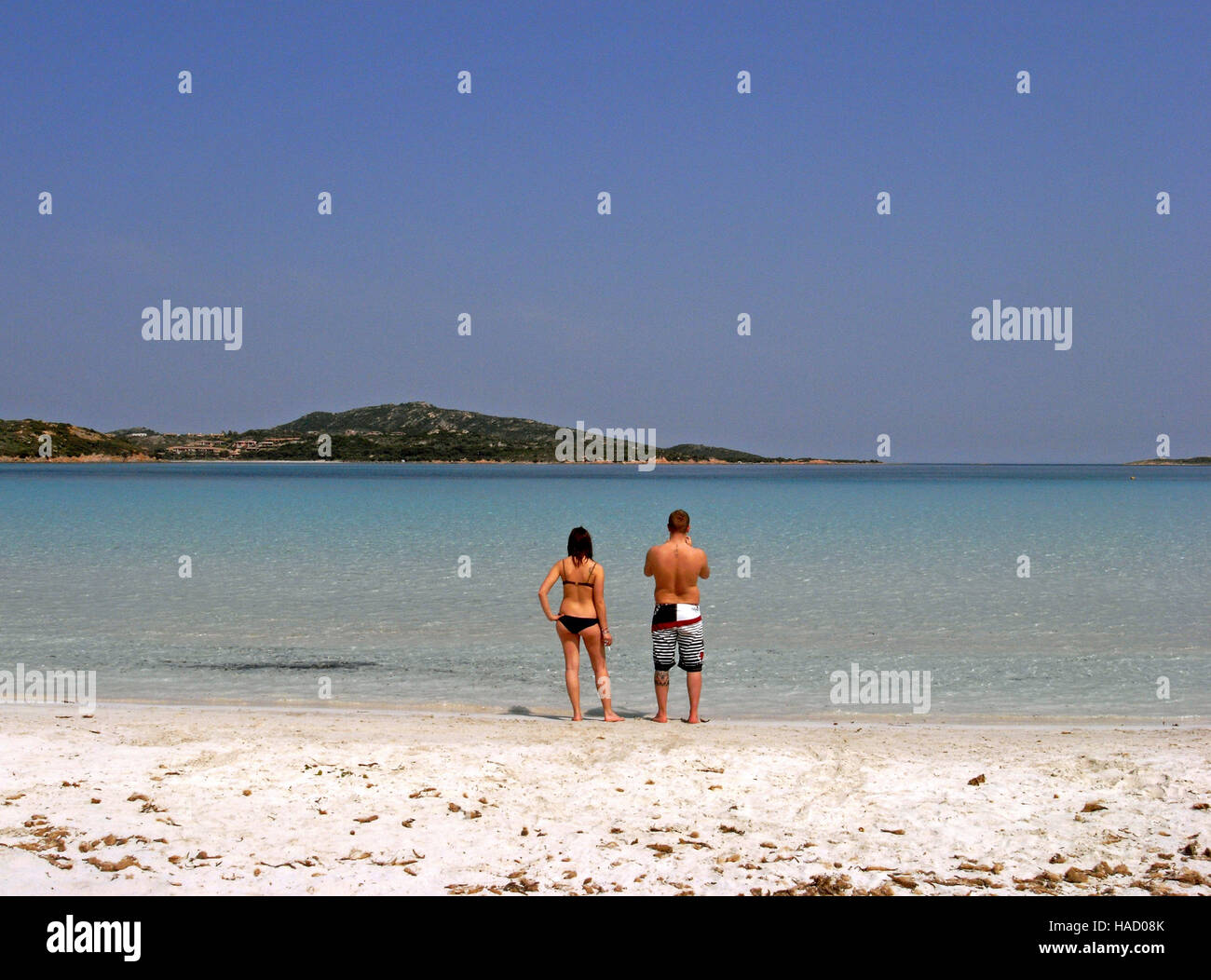 San Teodoro Sardaigne Plage Cala Brandinchi Banque D