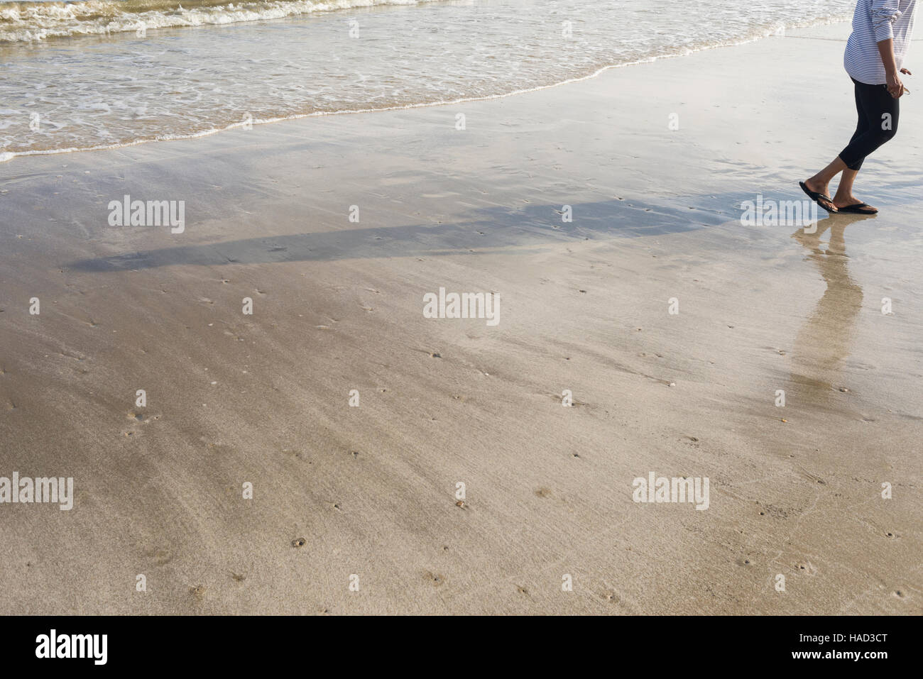 Des maisons sur pilotis et Plage, Bolivar Peninsula, TX. Crystal Beach est une ville dans la péninsule Bolivar Le recensement de l'endroit désigné, dans le Comté de Galveston, Texas, United States. Également connu sous le nom de Patton, Crystal Beach s'étend sur 7 miles (10 km) le long Te Banque D'Images